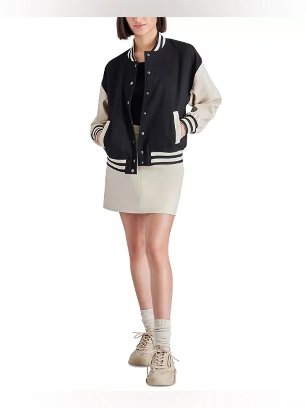 NWT Steve Madden Women's Alexandra Varsity Bomber Jacket Size M